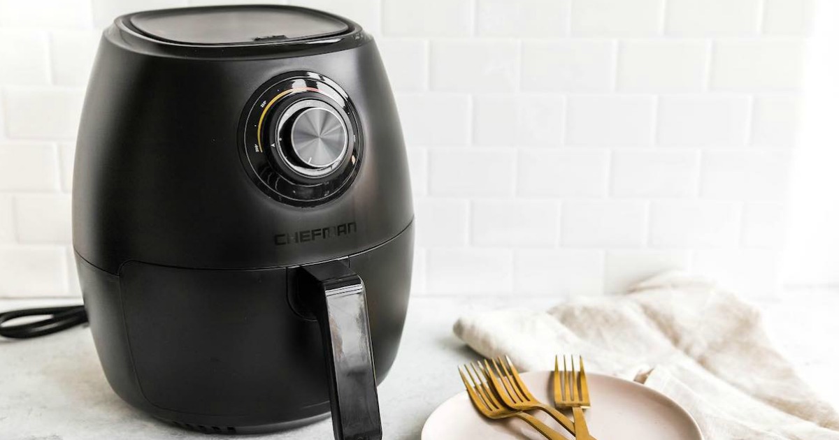 Chefman Air Fryer next to plate