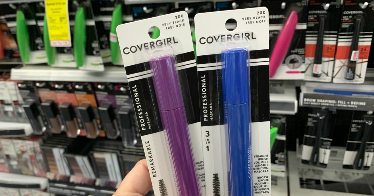 CoverGirl mascara in front of display 