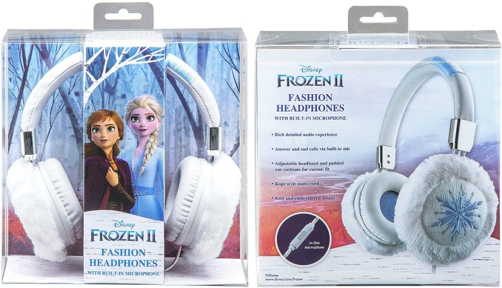 Front and back view on Frozen 2 Headphones in package