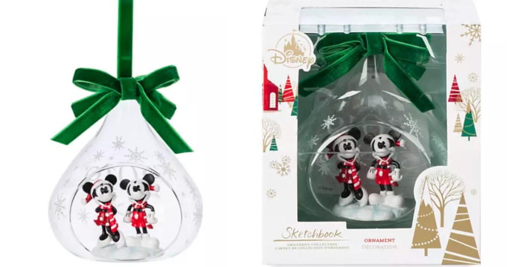 Disney Mickey and Minnie Ornament and box