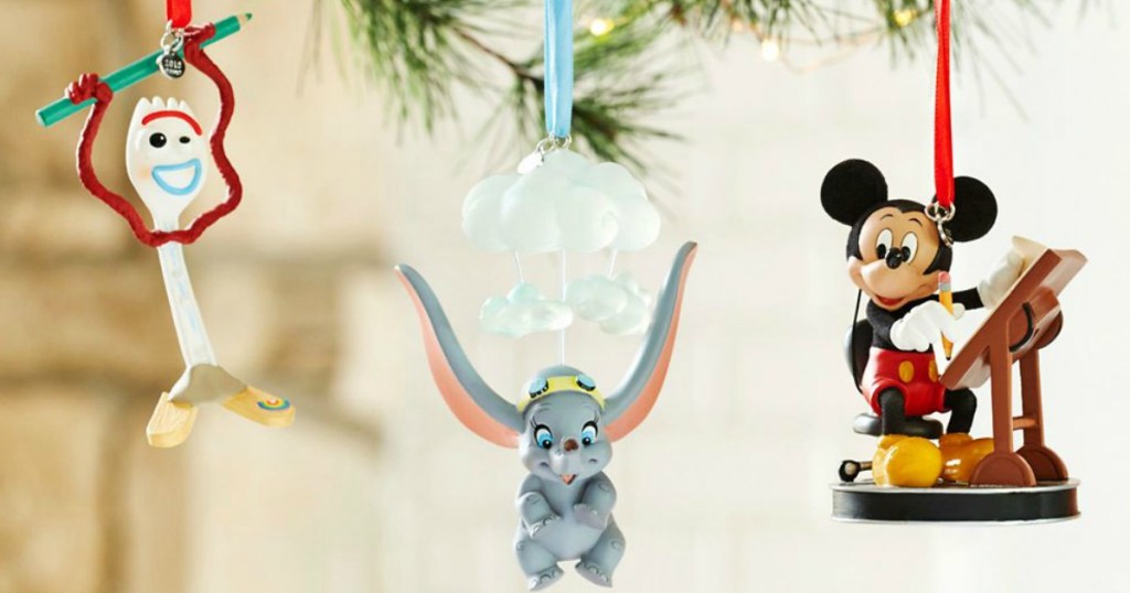 Disney Ornaments on tree