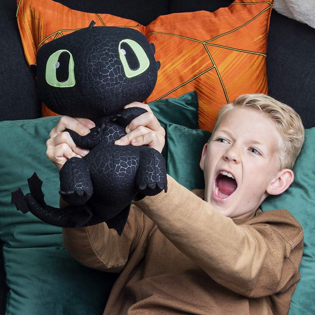 Dreamworks Dragons, Squeeze & Growl Toothless, 10 Plush Dragon with Sounds