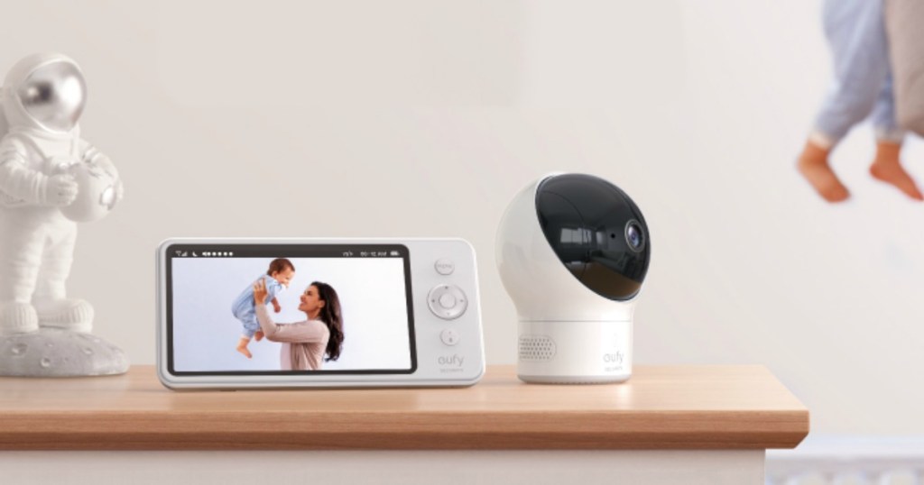 Eufy Baby Monitor on baby dresser