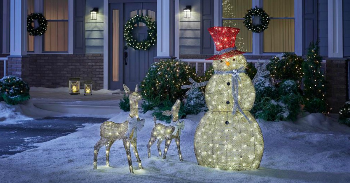 Home Accents Holiday Snowman and deer