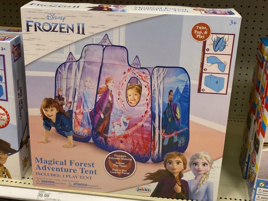 Jakks Disney Frozen Play Tent in package on shelf at Target