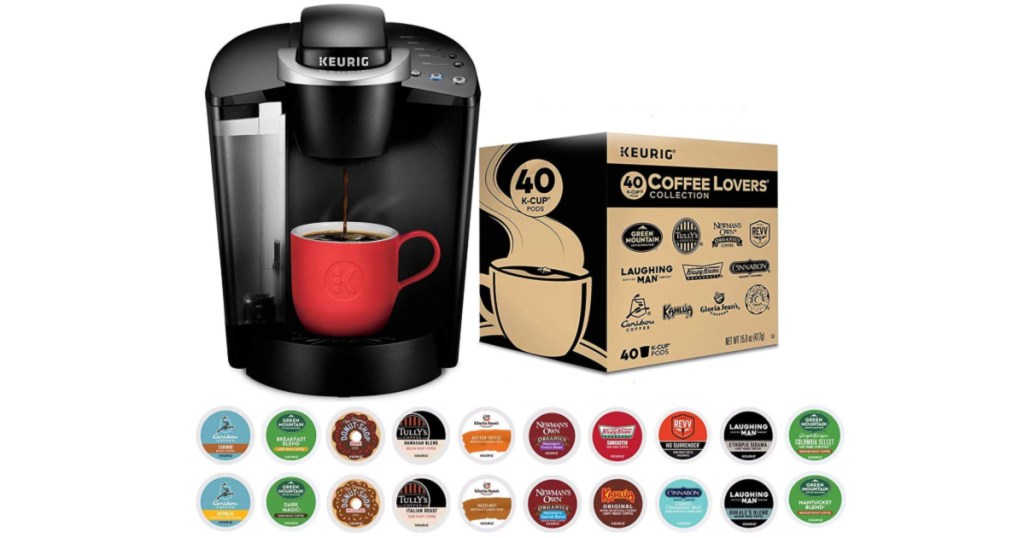 Keurig K-Classic Coffee Maker with Coffee Lover's 40-count K-Cup Pods Variety Pack