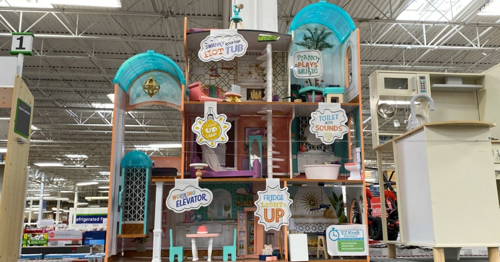 KidKraft Camila Mansion Dollhouse on shelf at Sam's Club