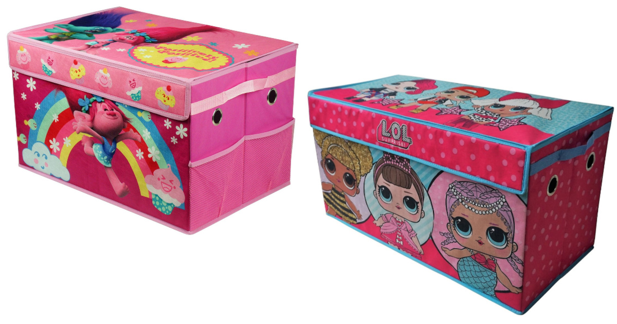 two kids character toy chests