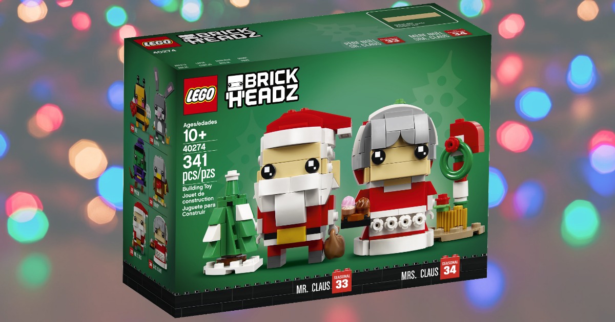 LEGO set featuring a Santa and Mrs. Claus characters