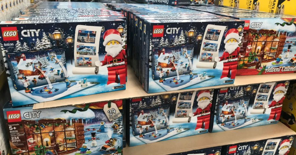 Lego City Advent Calendar display at Costco