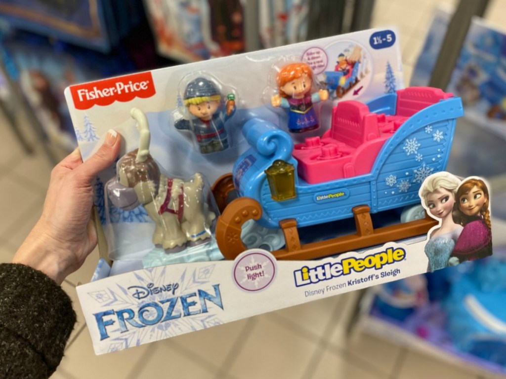 Fisher-Price Little People Disney Frozen toy sleigh in package in Target store