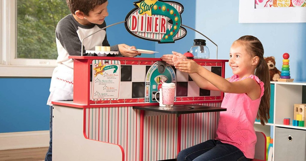 kids playing with Melissa & Doug Star Diner