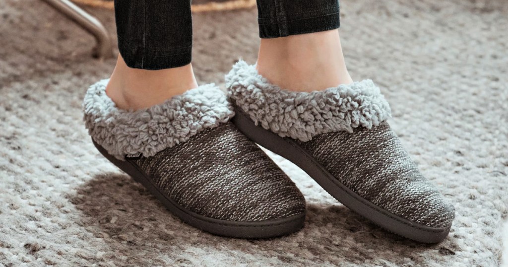 Muk Luk Gray Suzanne Clog Slipper