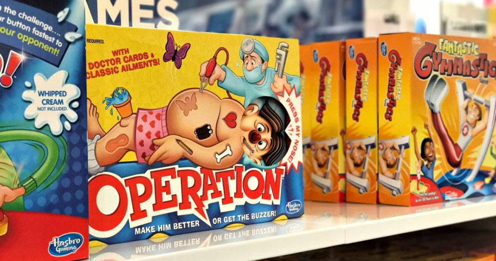 Operation game on shelf