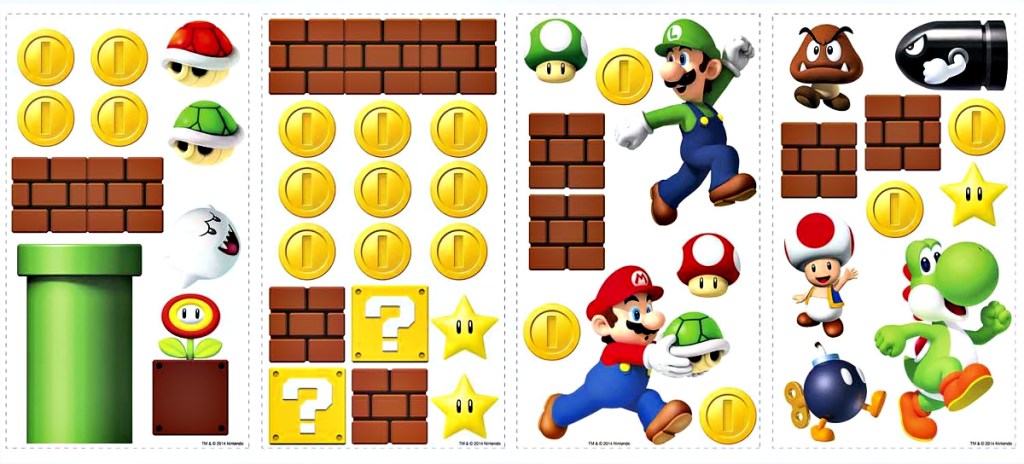 RoomMates Nintendo Super Mario Peel And Stick Wall Decals