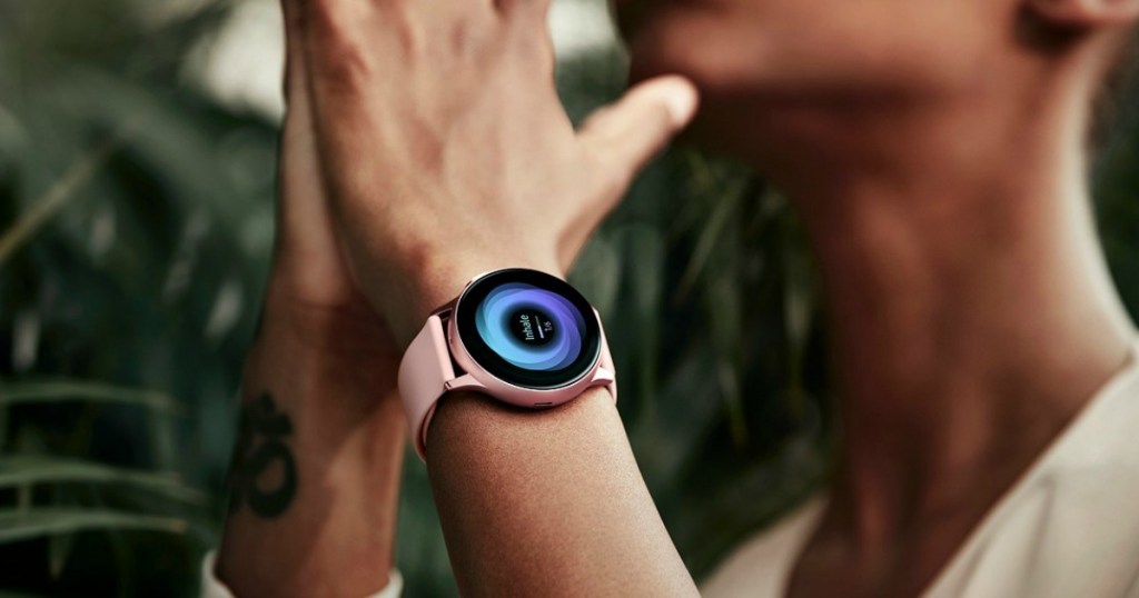 woman wearing a Samsung Galaxy Watch 2