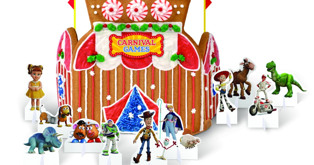 toy story 4 carnival gingerbread house stock image