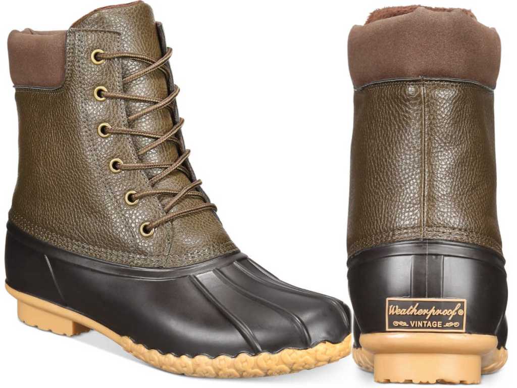 Weatherproof Vintage Men’s Adam Duck Boots in Olive