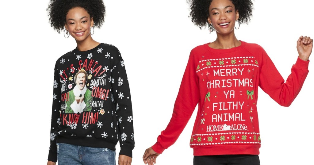 Teens wearing Christmas Sweaters