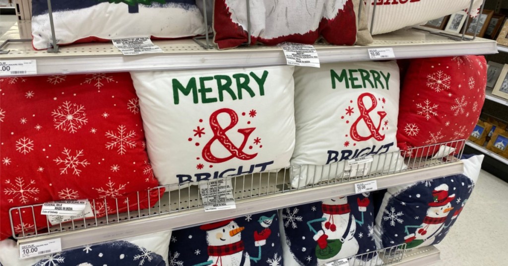 Wondershop throw pillows on Target shelf