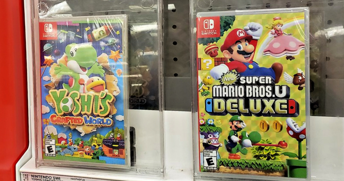 Yoshi's Crafted World and Super Mario Bros. U Deluxe Nintendo Switch Video Games