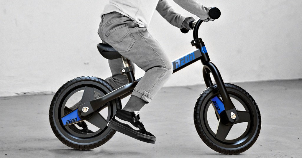 Yvolution Neon Balance Bike in Blue or Pink