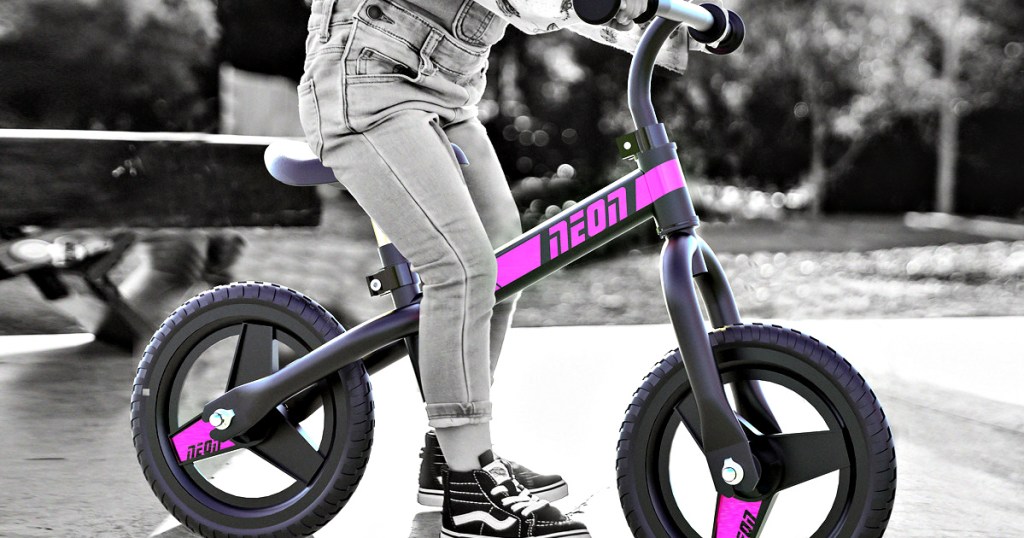 Yvolution Neon Balance Bike in Blue or Pink