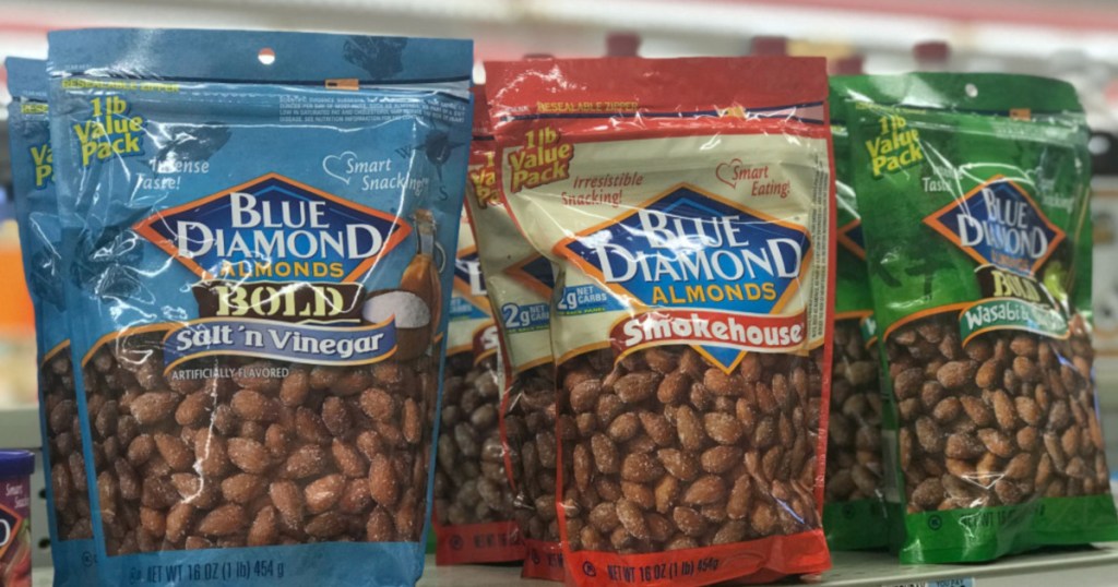 Blue Diamond Almonds on shelf