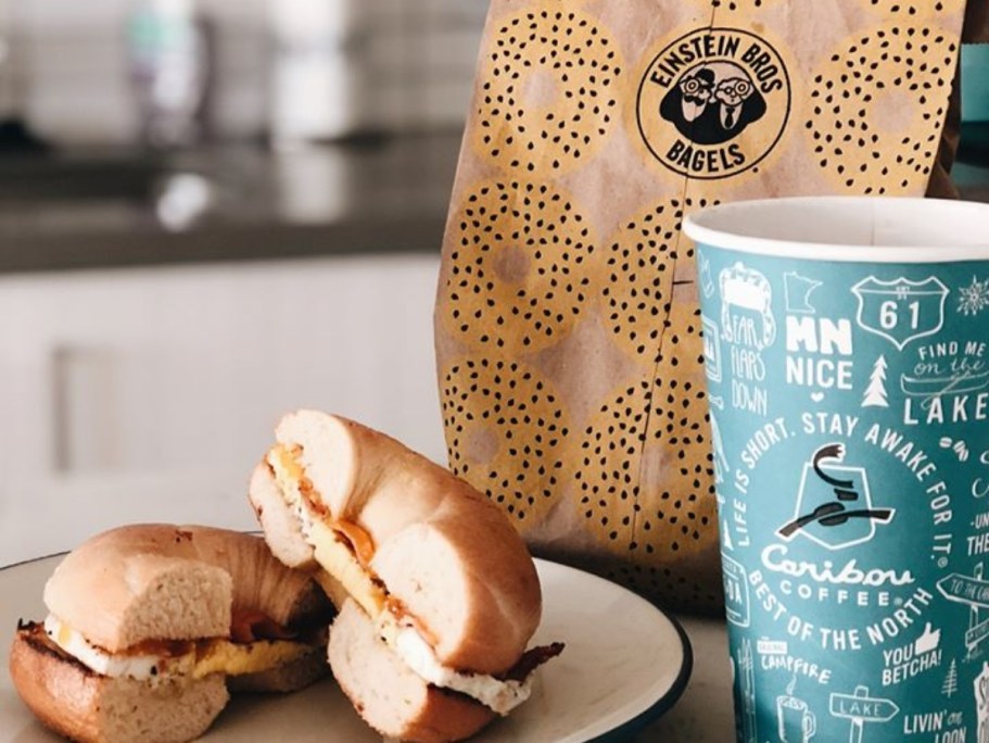 Best Einstein Bagels Coupon: FREE Egg Sandwich w/ Purchase, Unlimited Coffee + More