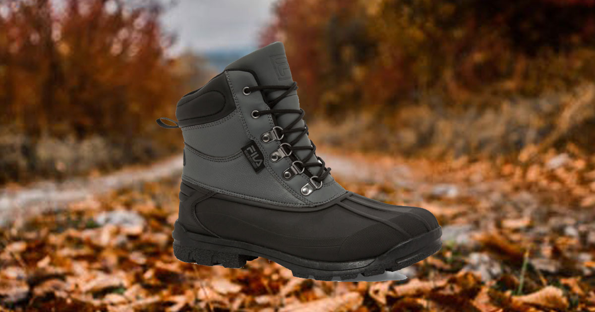 Fila Men's Weathertec Boots in a fall day setting