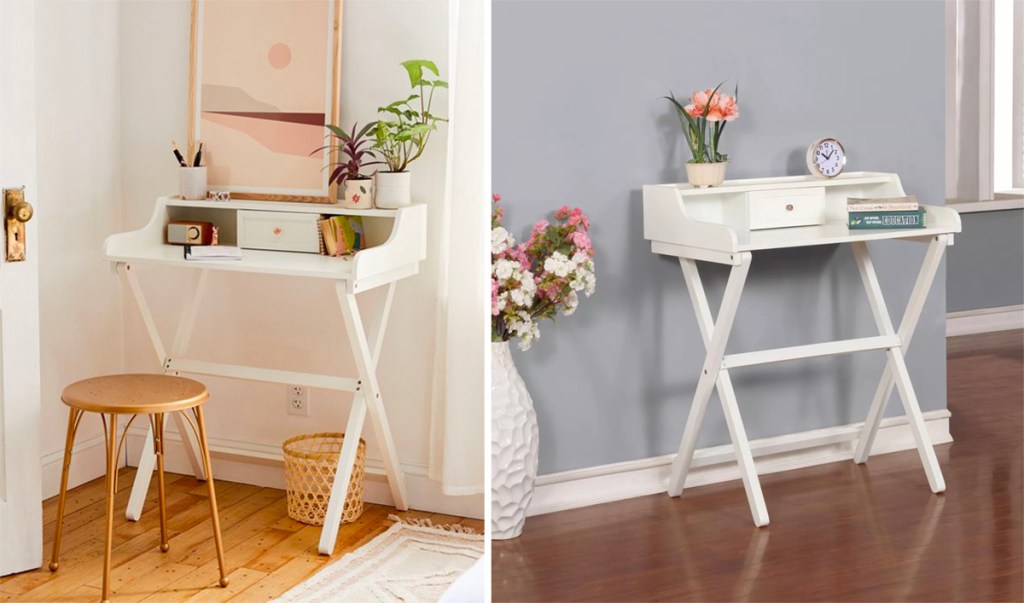 beautiful folding desk in a home