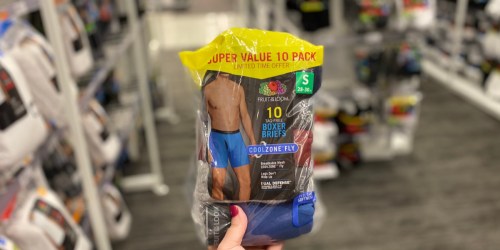 Fruit of the Loom CoolZone Boxer Brief 10-Pack Just $18.98 on Walmart.online (Reg. $30)