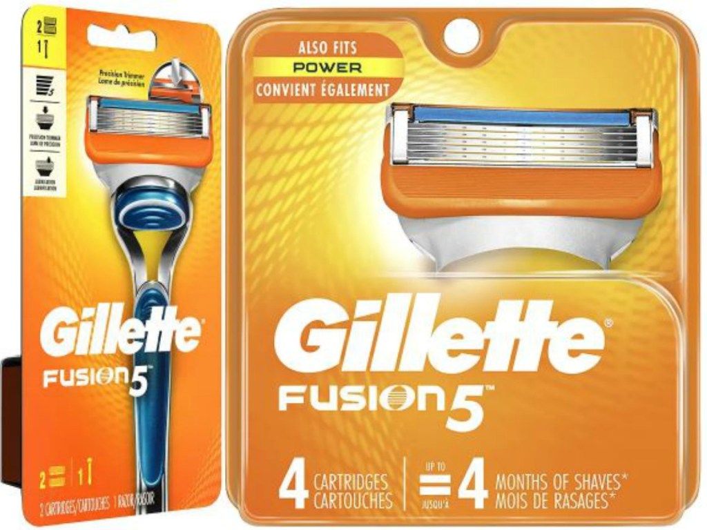 packages of men's razors