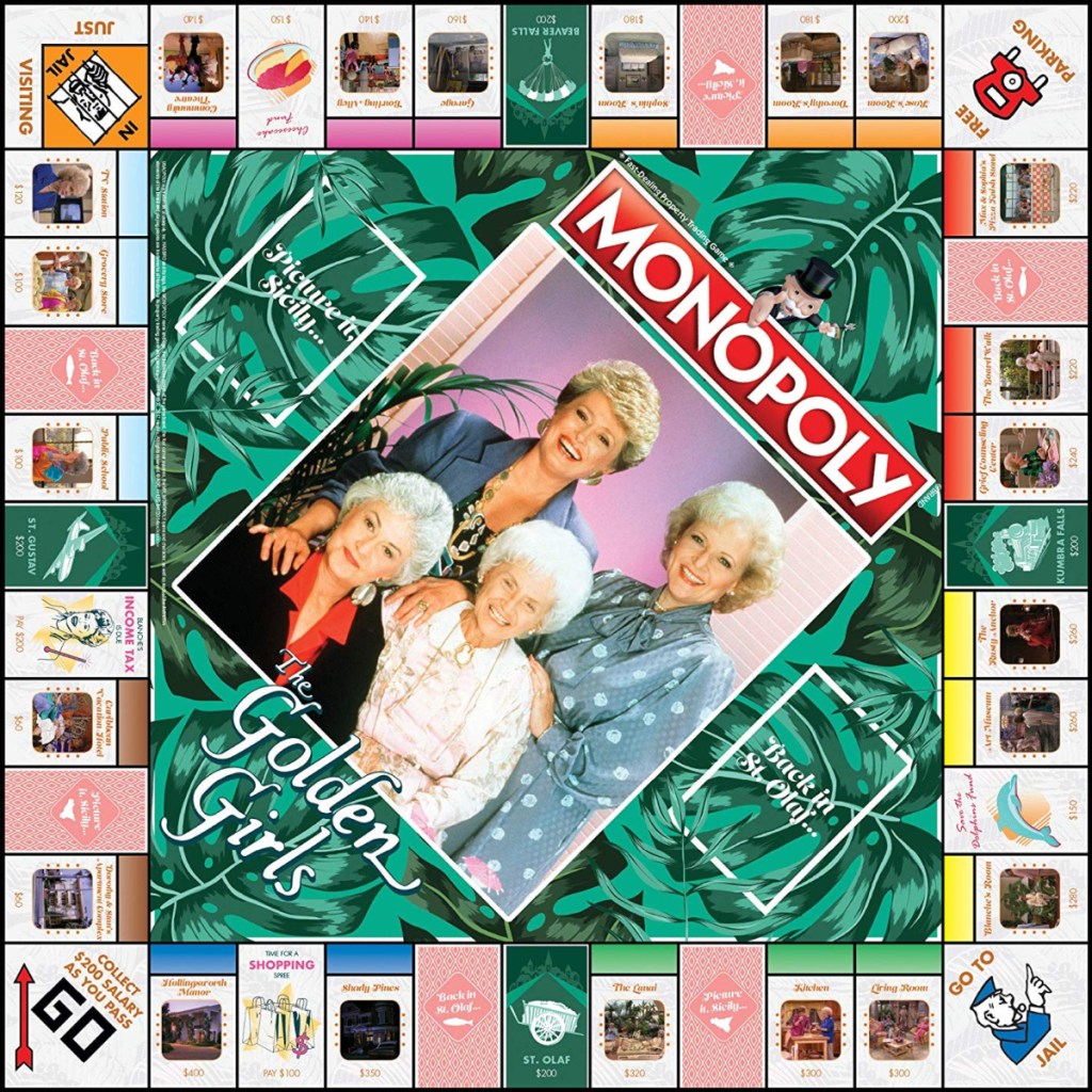 board from The Golden Girls Monopoly Game