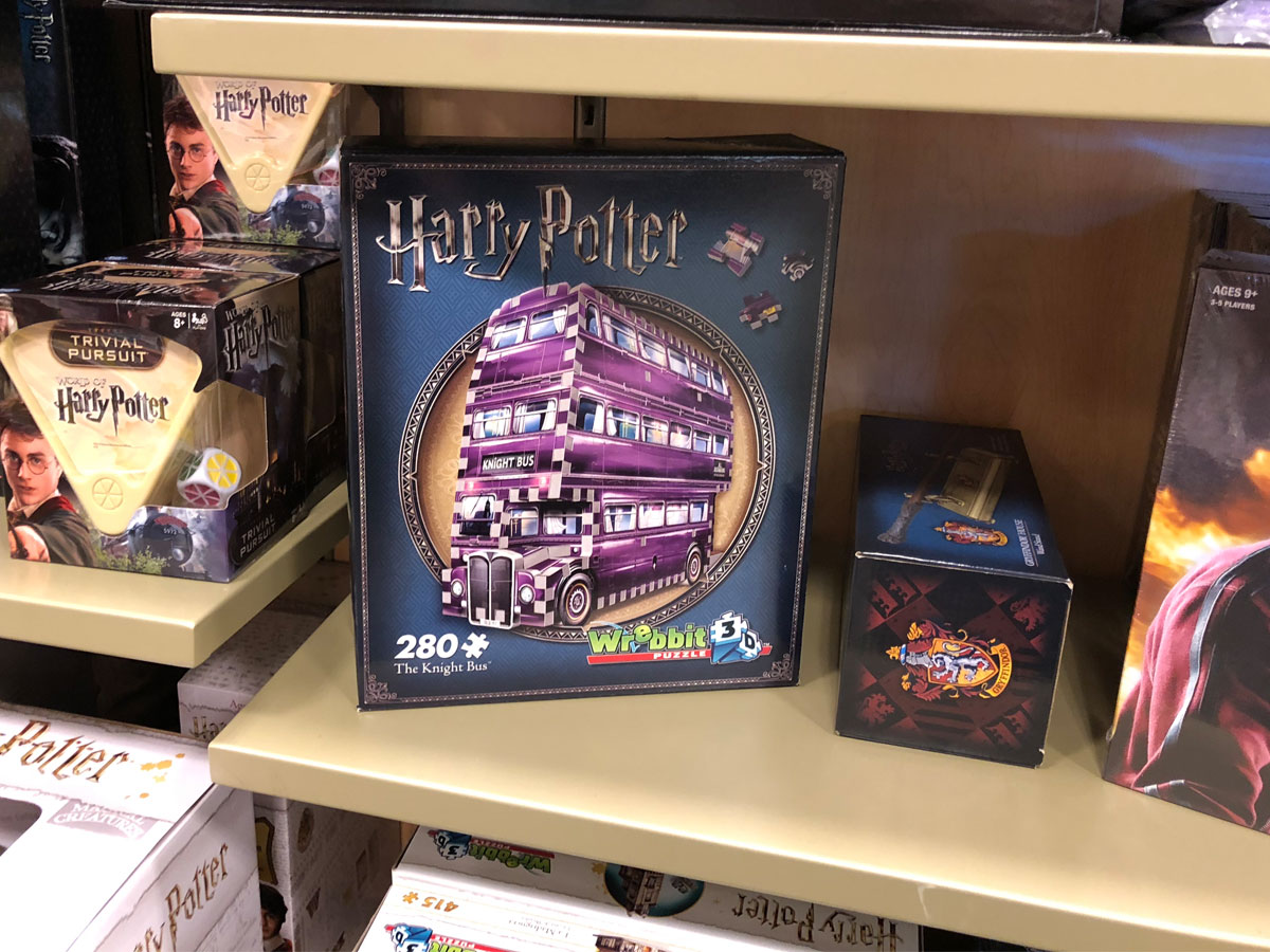 Wrebbit3D Harry Potter The Knight Bus Puzzle on a shelf in kohl's