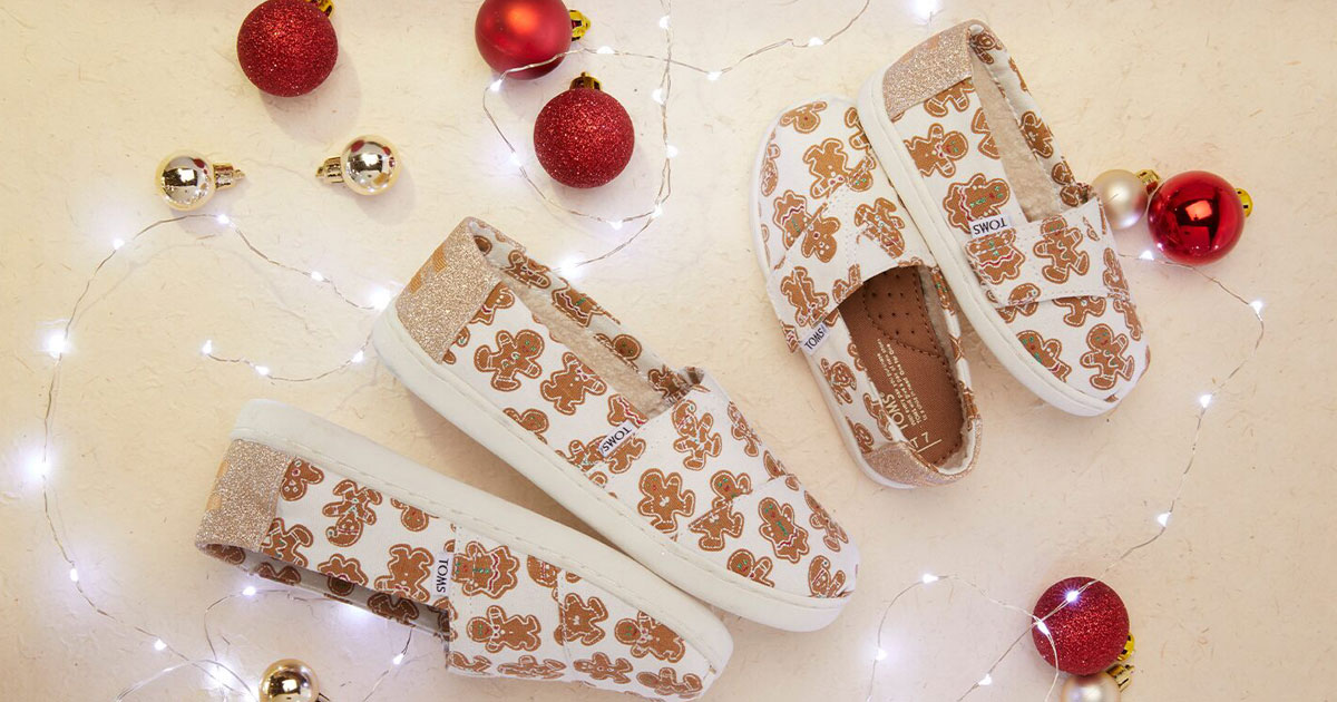 toms holiday gingerbread cookie shoes