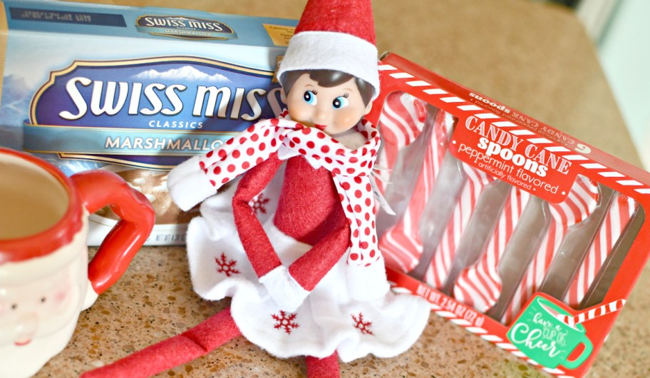 hot cocoa elf on the shelf idea