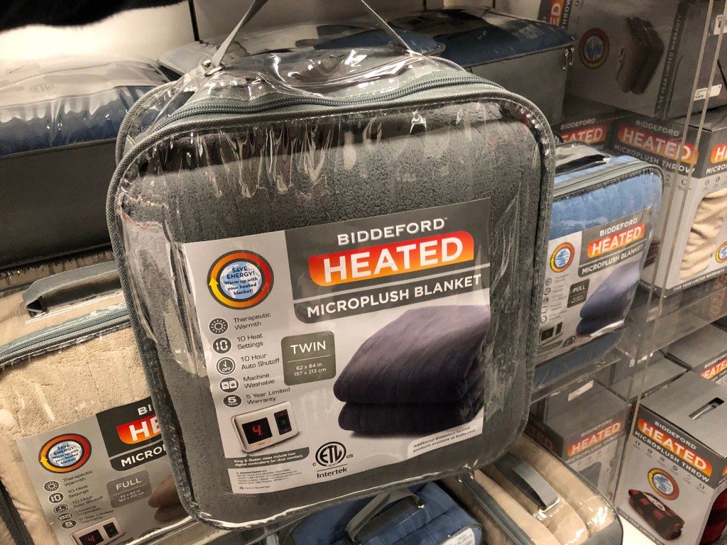 Biddeford Heated Blanket in package