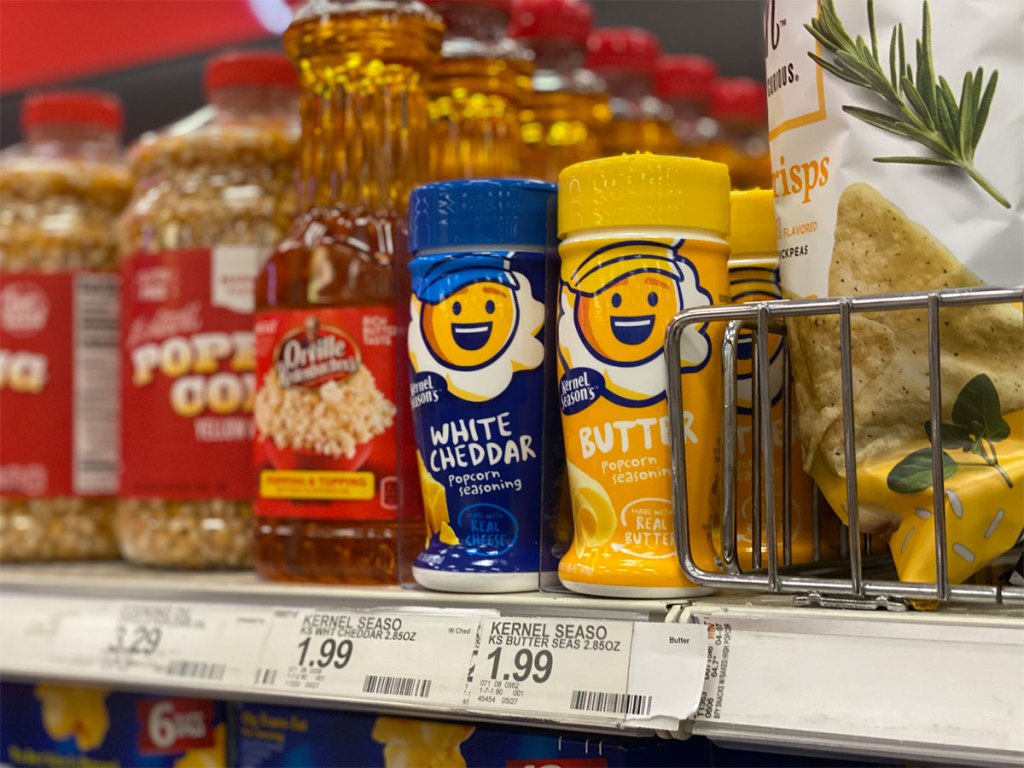 kernel seasonings on shelf at Target