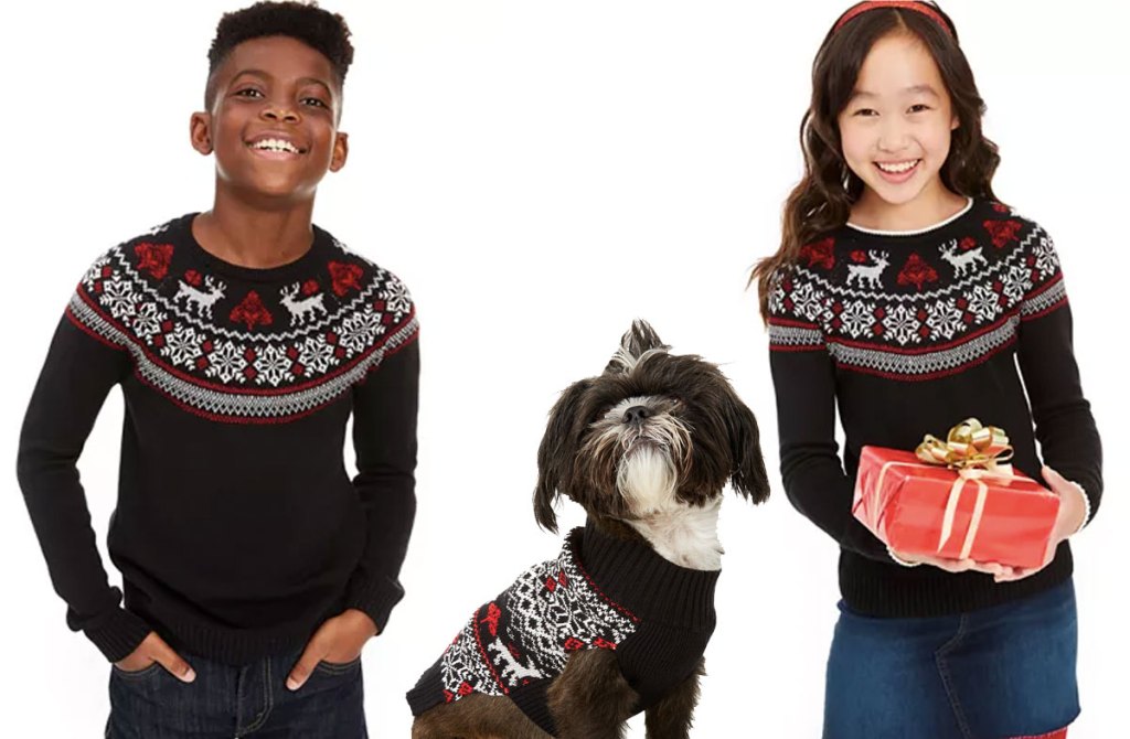 boys girls dog fair isle sweater collection macy's