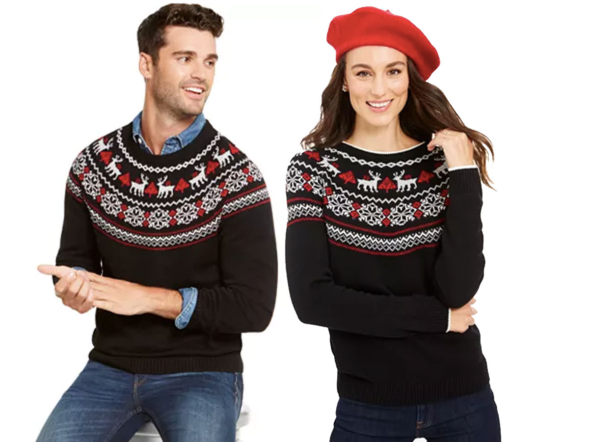 men's women's fair isle sweater macy's