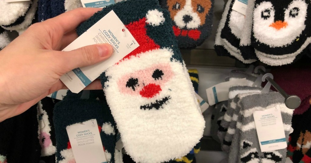 old Navy santa cozy socks