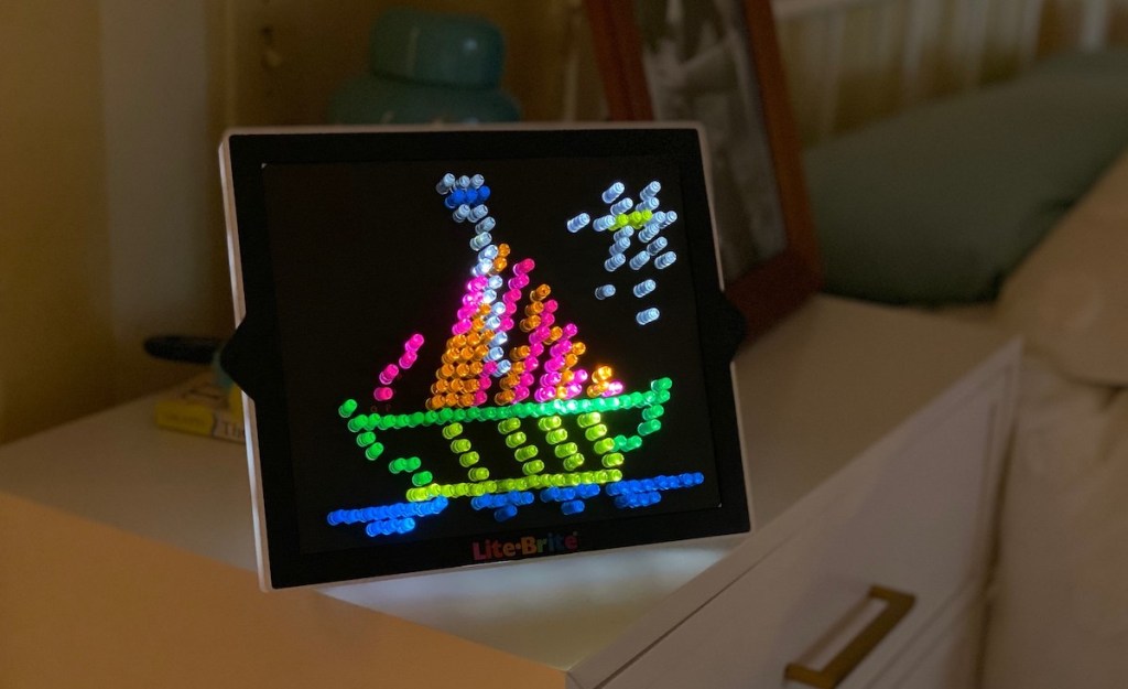 lite brite sailboat lights and template 