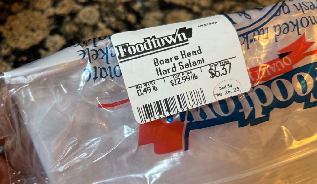 sell by expiration date on salami