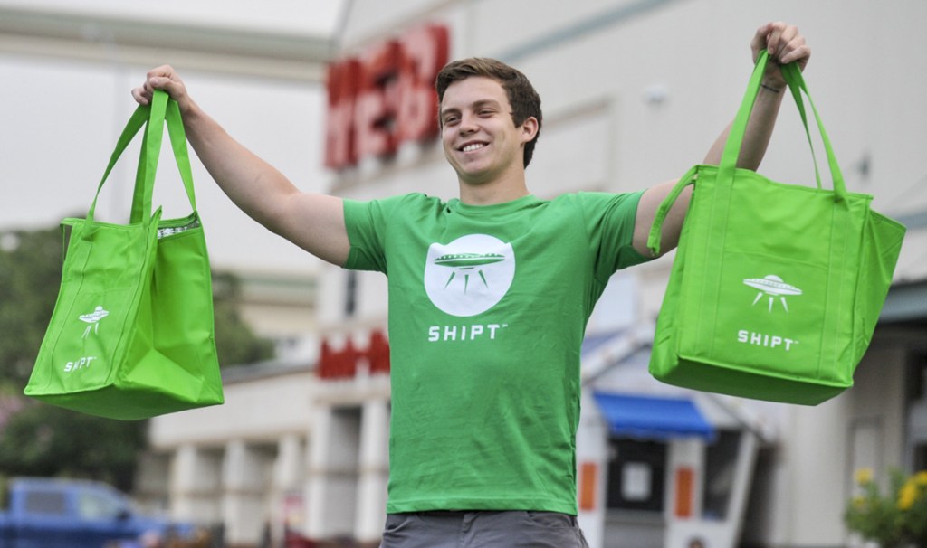 shipt shopper in front of store