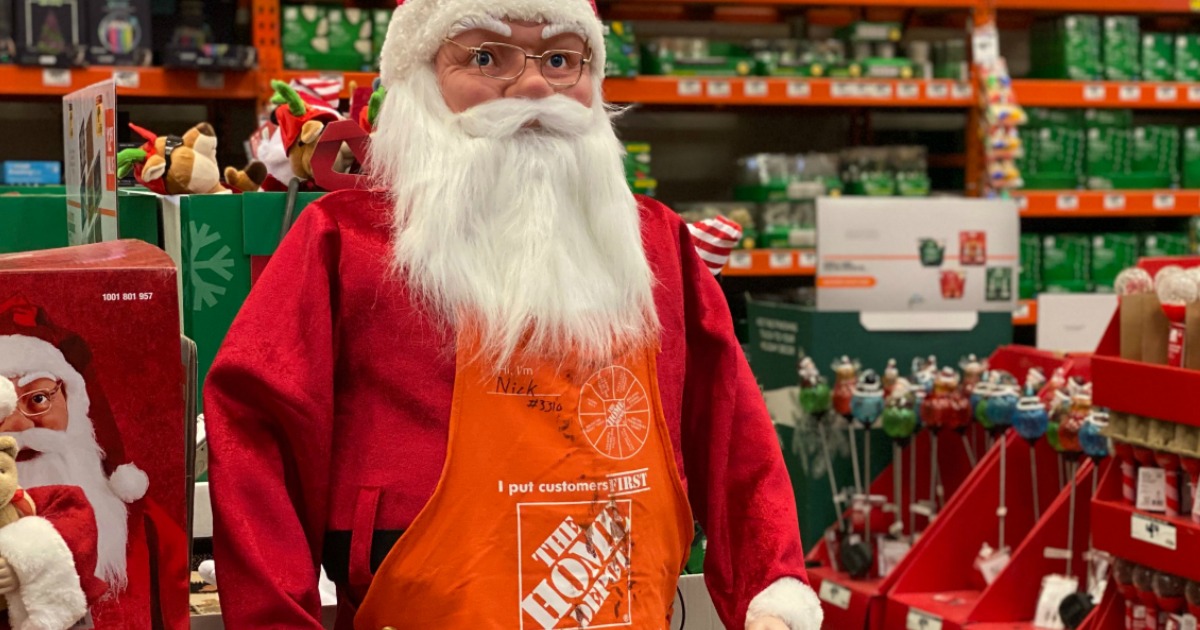 Santa decor at home depot