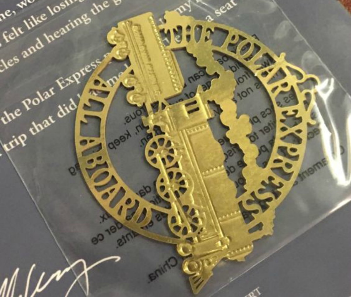 the polar express gold ornament