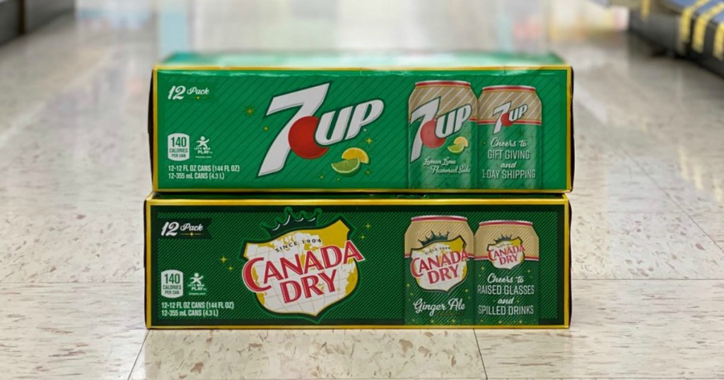 7up and canada dry 12-packs of soda at walgreens