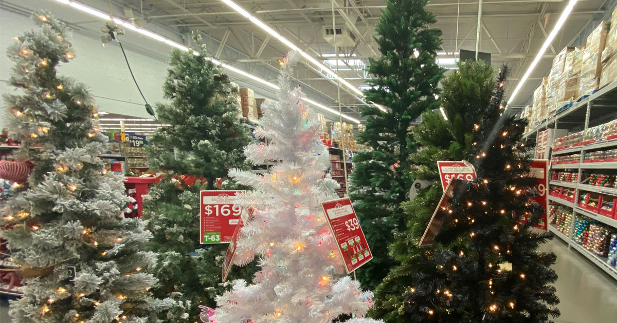 6.5' Pre lit Holiday Time Madison Christmas trees