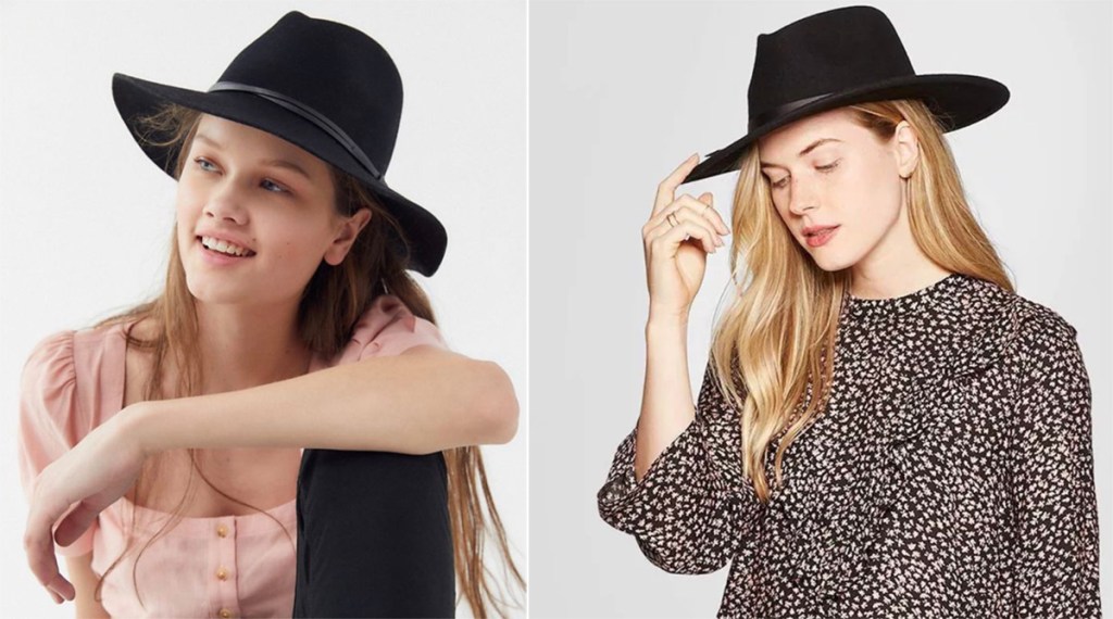 Women wearing felt hats